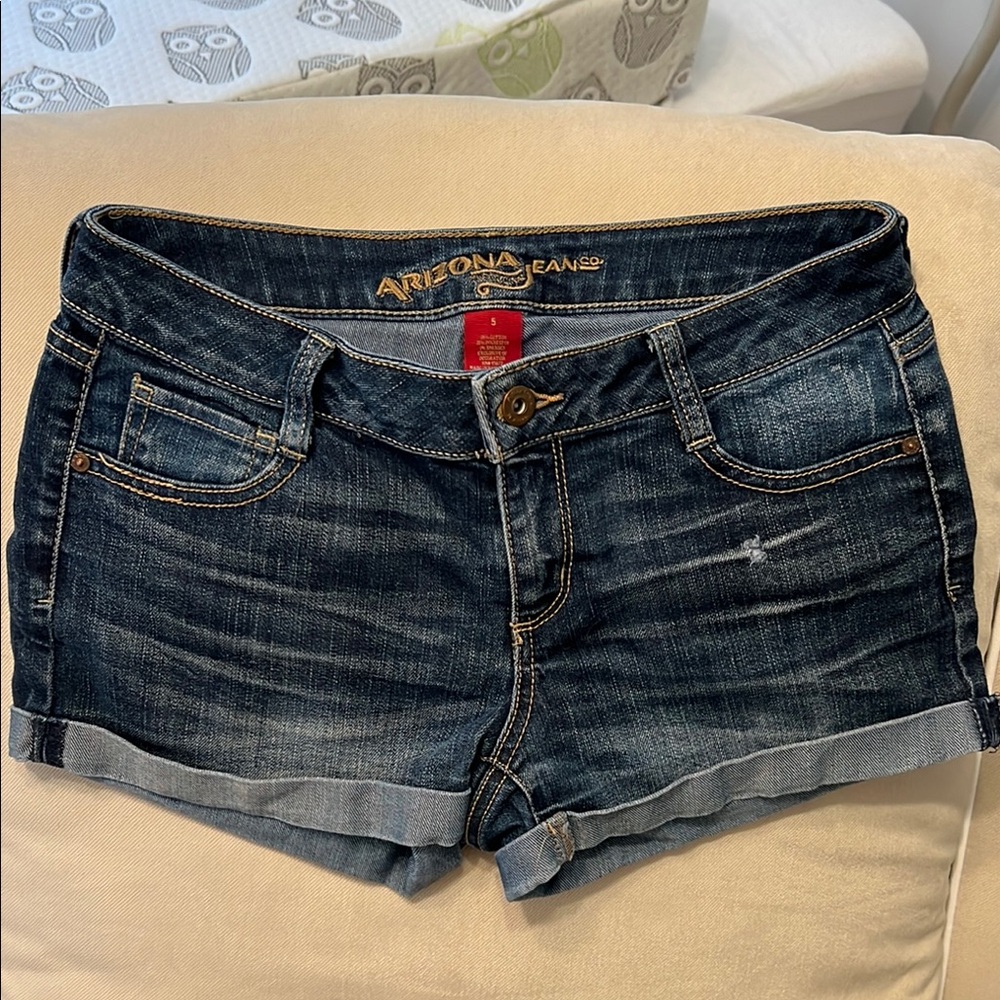Arizona Jean Company Women's Denim Shorts - Dark Blue